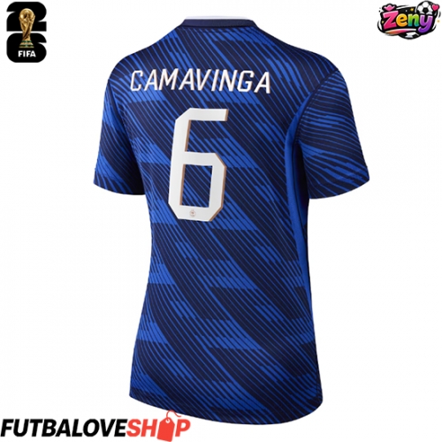 Dres Francúzsko Eduardo Camavinga #6 Domáci pre Ženy MS 2026 Krátky Rukáv
